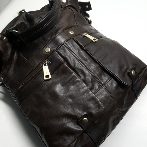 Andrew Marc Large Brown Bag - Picture 4 of 7